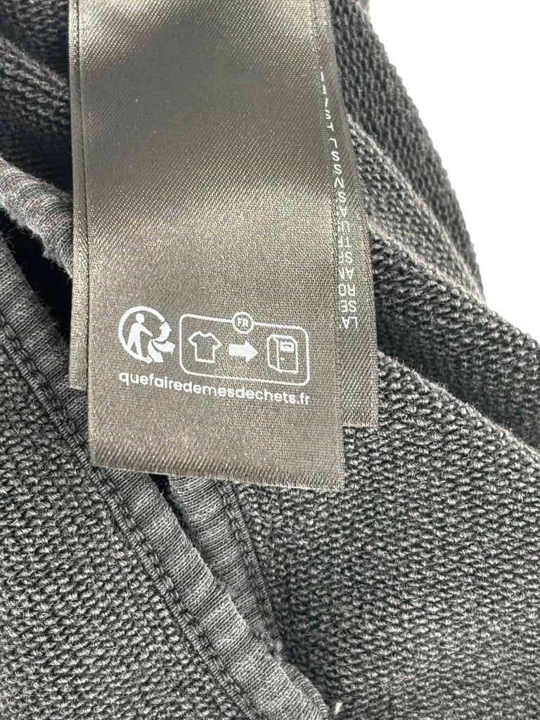 Balenciaga Ripped Pocket Hoodie Washed Black
