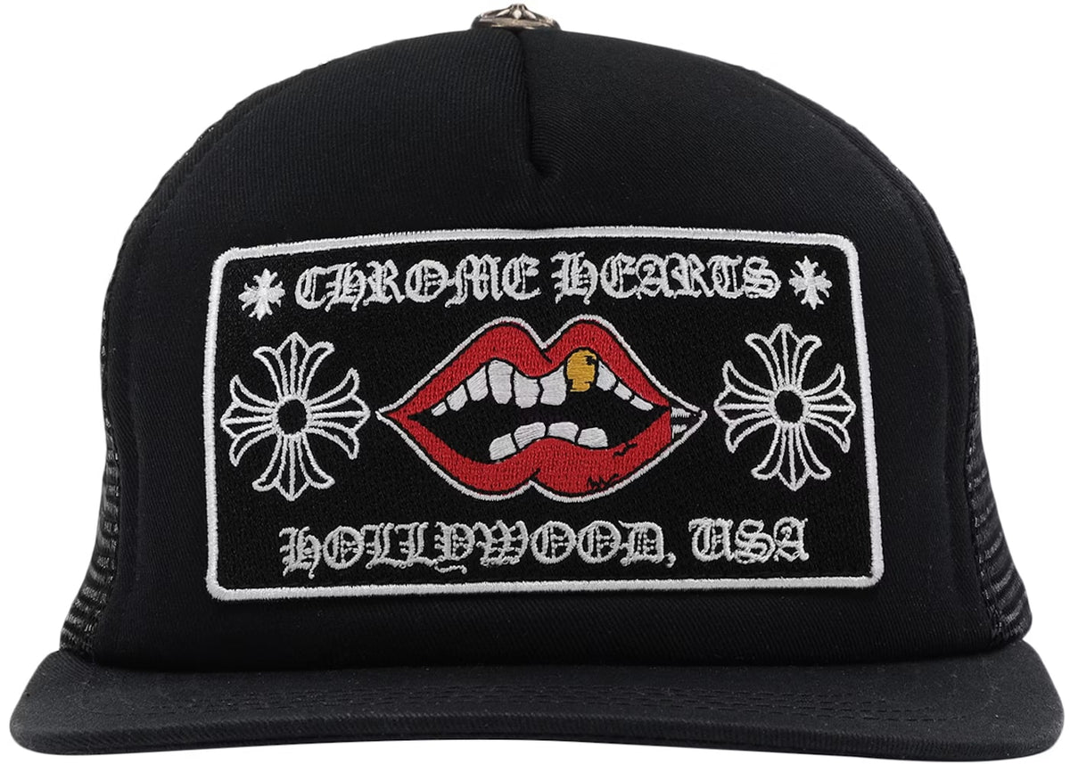 Chrome Hearts Chomper Hollywood Trucker Hat Black/Black