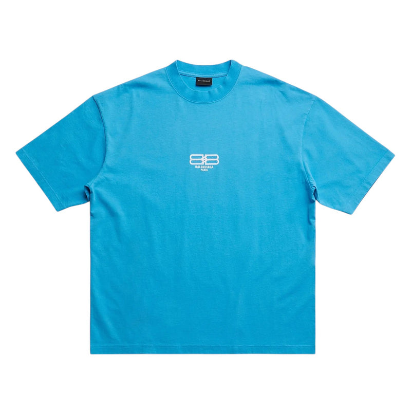 Balenciaga BB Paris Icon Tee Blue