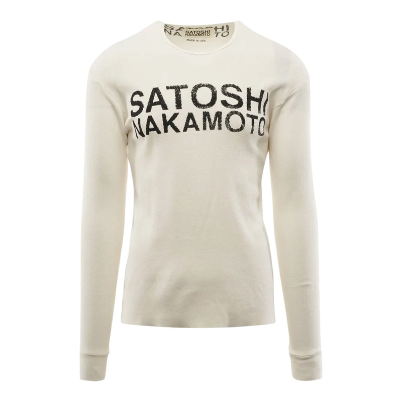 Satoshi Nakamoto Logo Thermal Vintage White