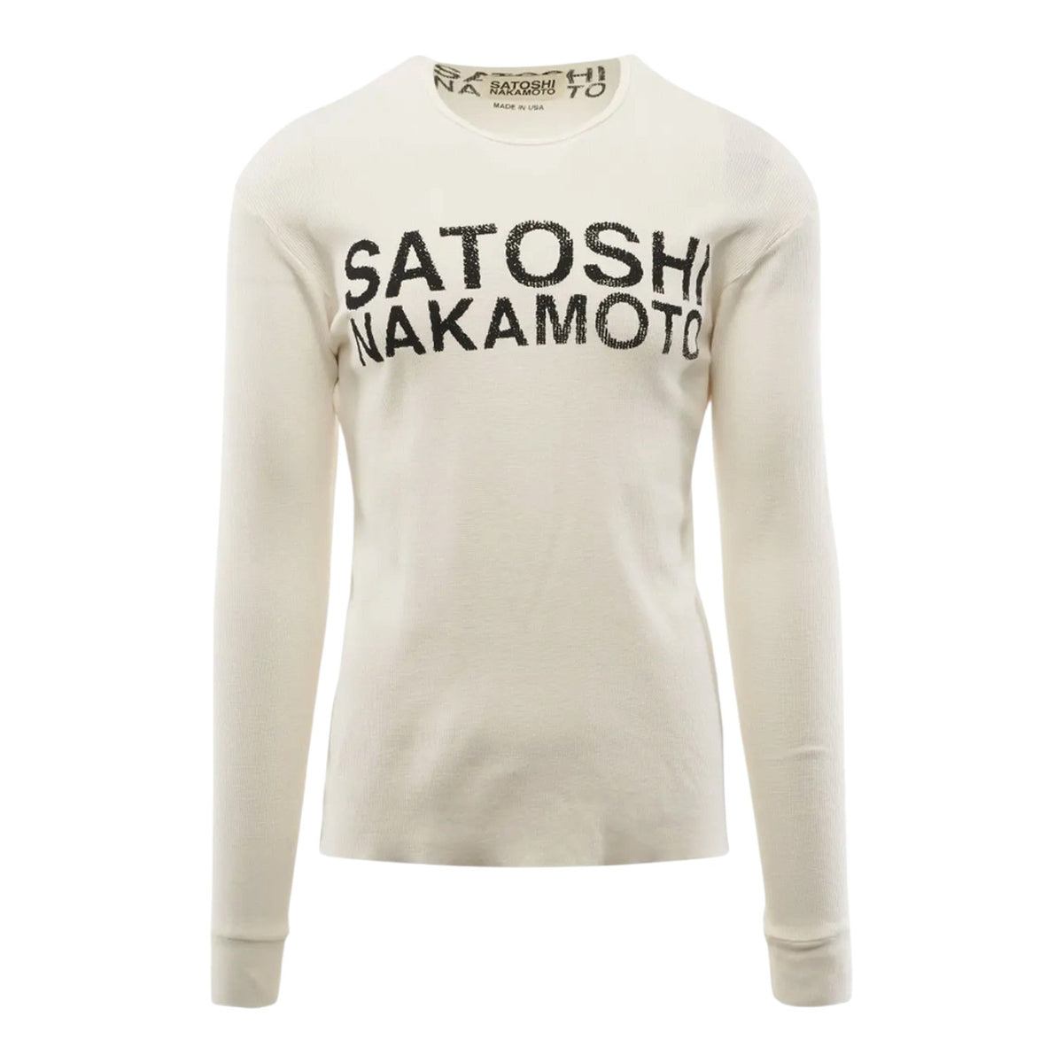 Satoshi Nakamoto Logo Thermal Vintage White