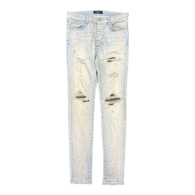 Amiri MX1 Camo Suede Patch Jeans