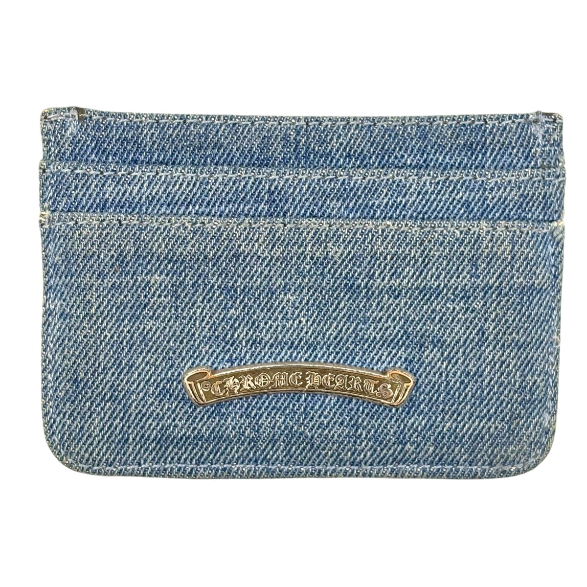 Chrome Hearts Double Side Cross Patch Denim Card Case Accessory