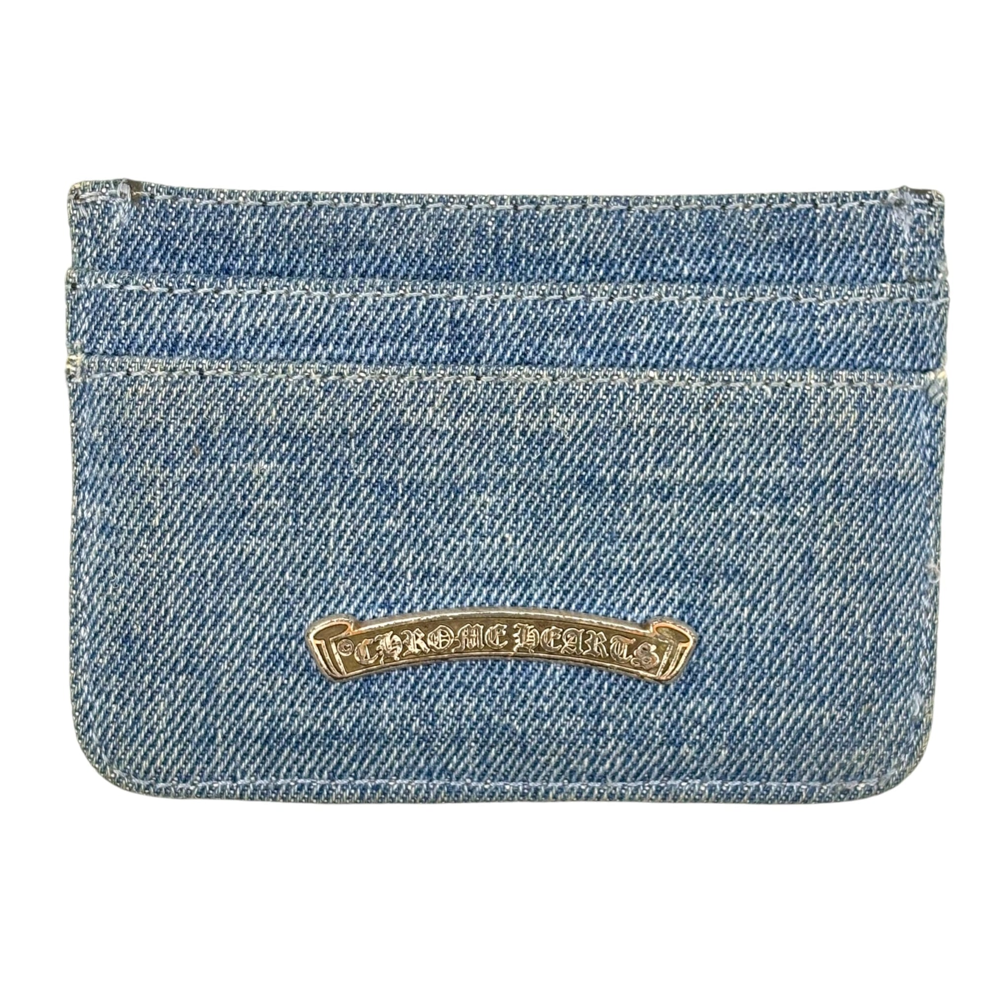 Chrome Hearts Double Side Cross Patch Denim Card Case Accessory