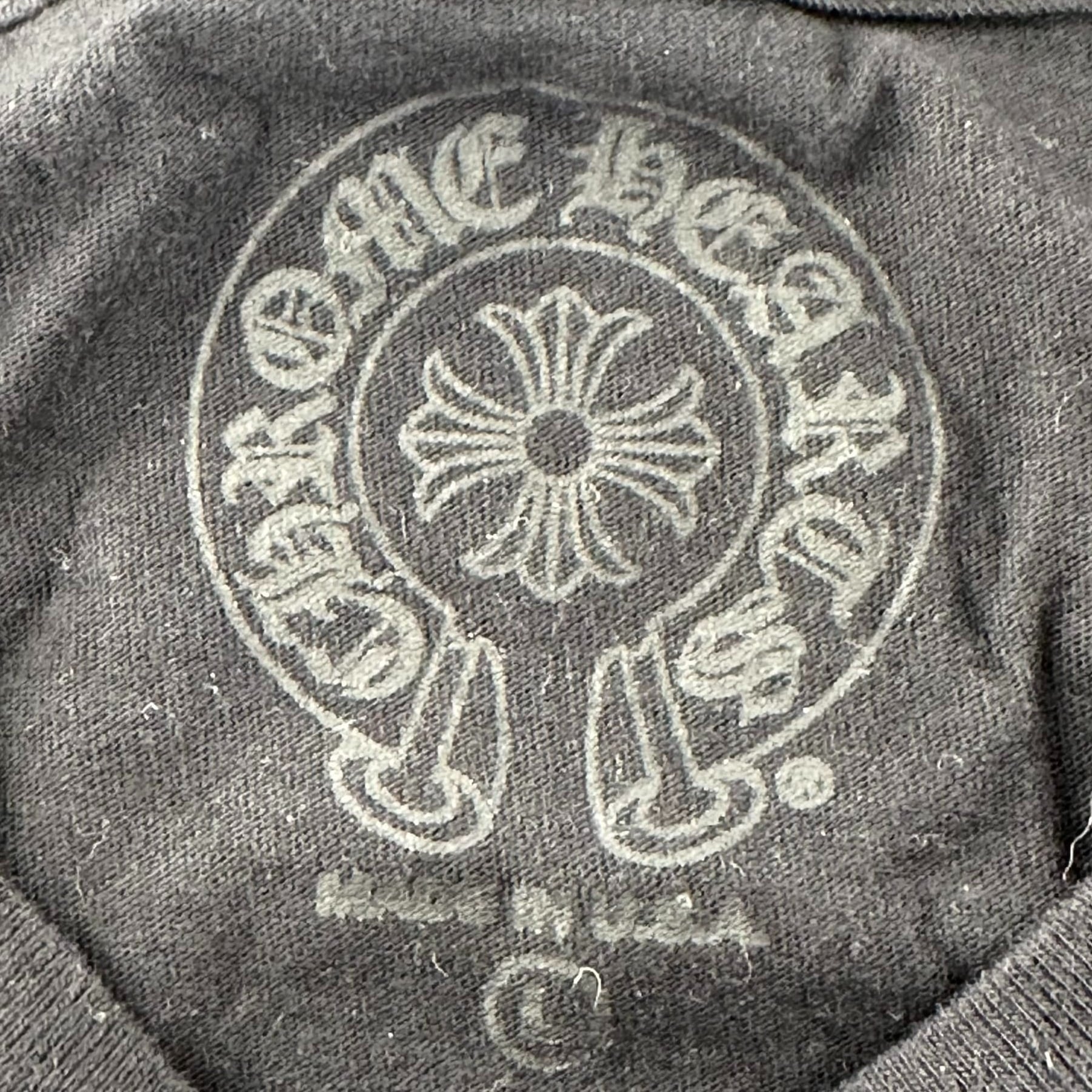 Chrome Hearts Made In Hollywood Plus Cross Long Sleeve Tee Black Red