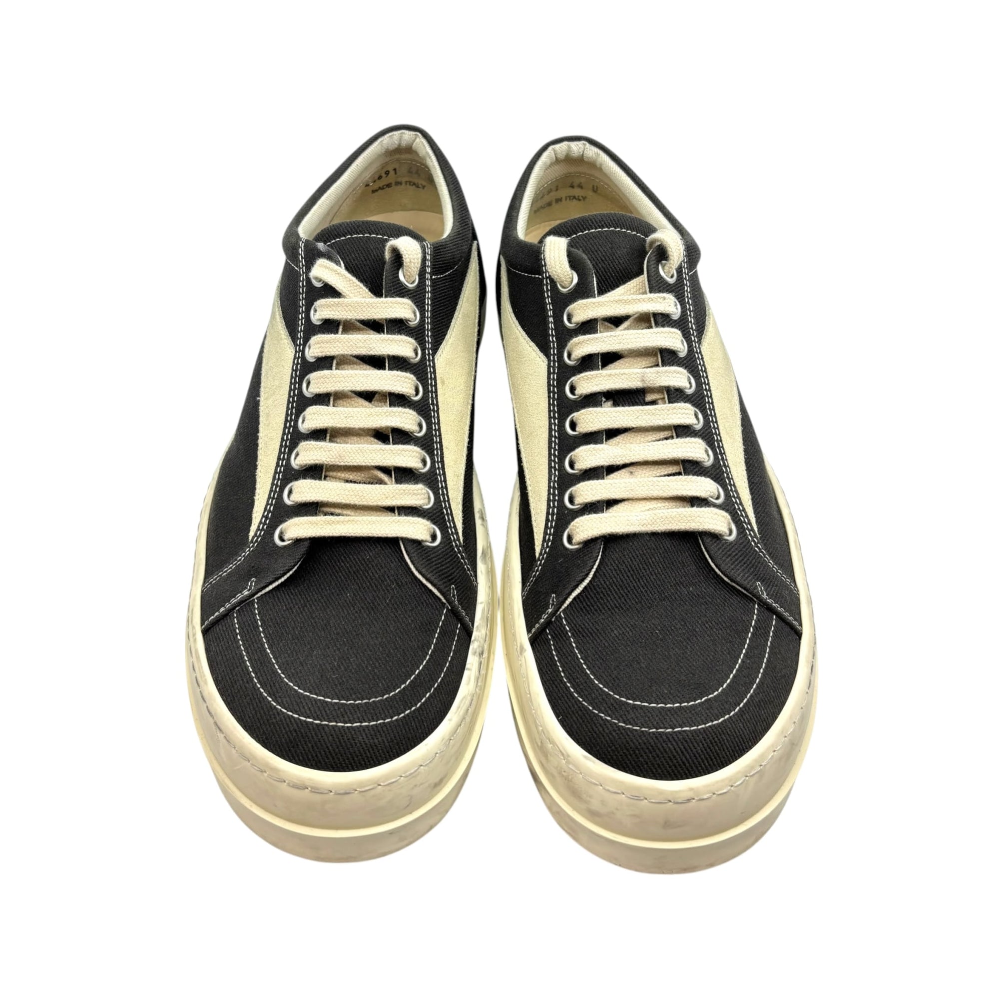 Rick Owens DRKSHDW EDFU Vintage Sneakers Taupe Grey
