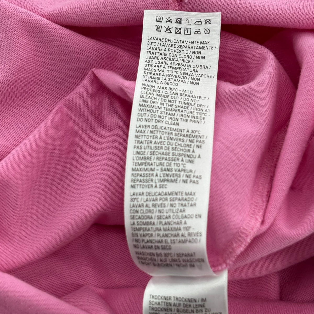 Balenciaga No Logo Printed Large Fit T-Shirt Pink