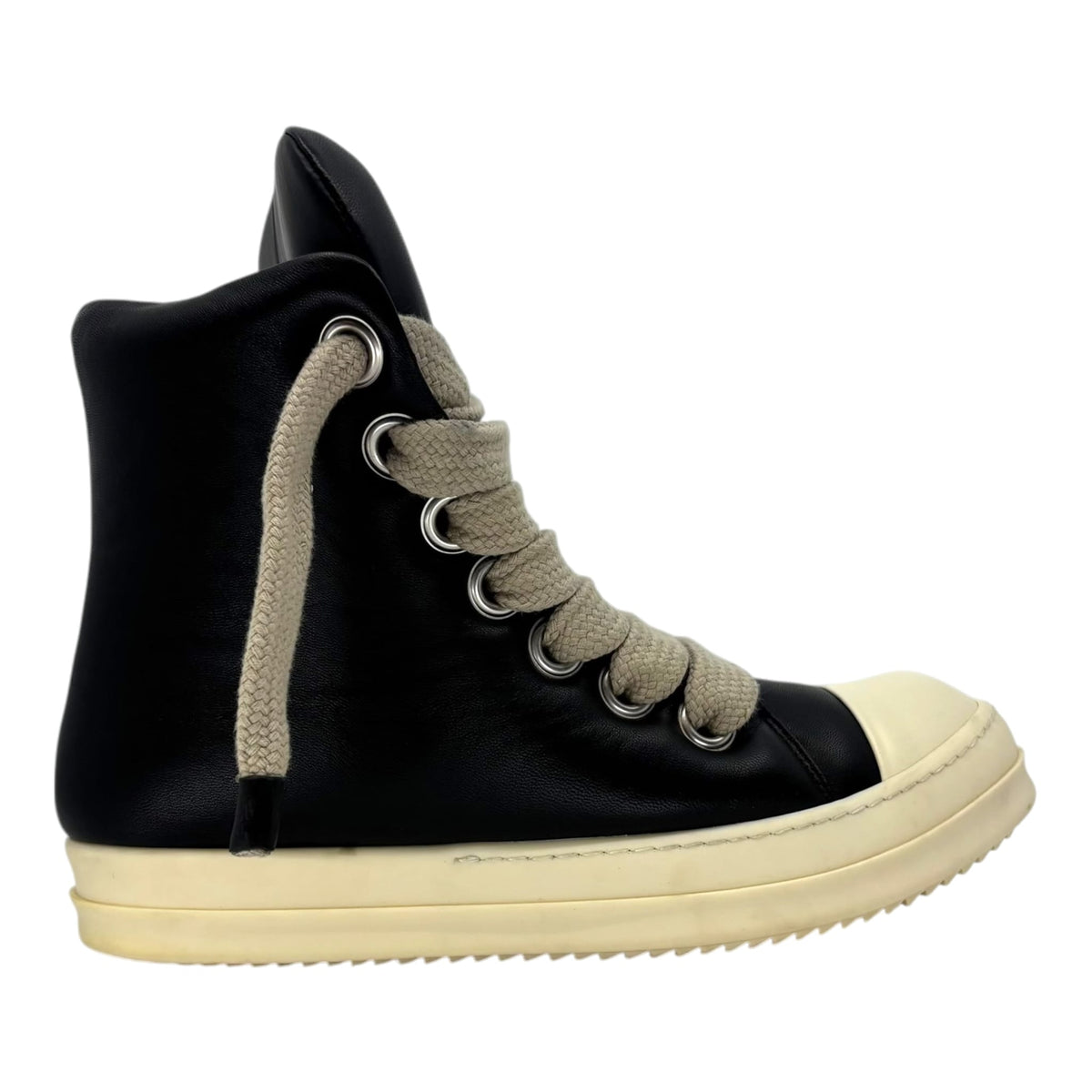 Rick Owens DRKSHDW Hollywood Jumbo Lace High Peached Lambskin Black Milk