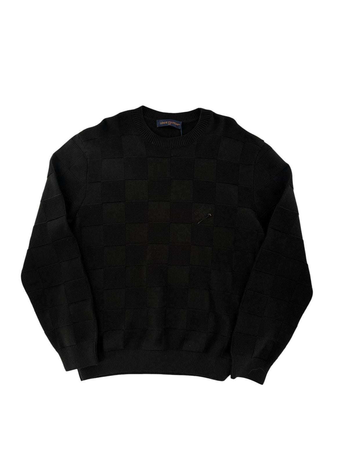 Louis Vuitton Damier Stitch Crewneck Black