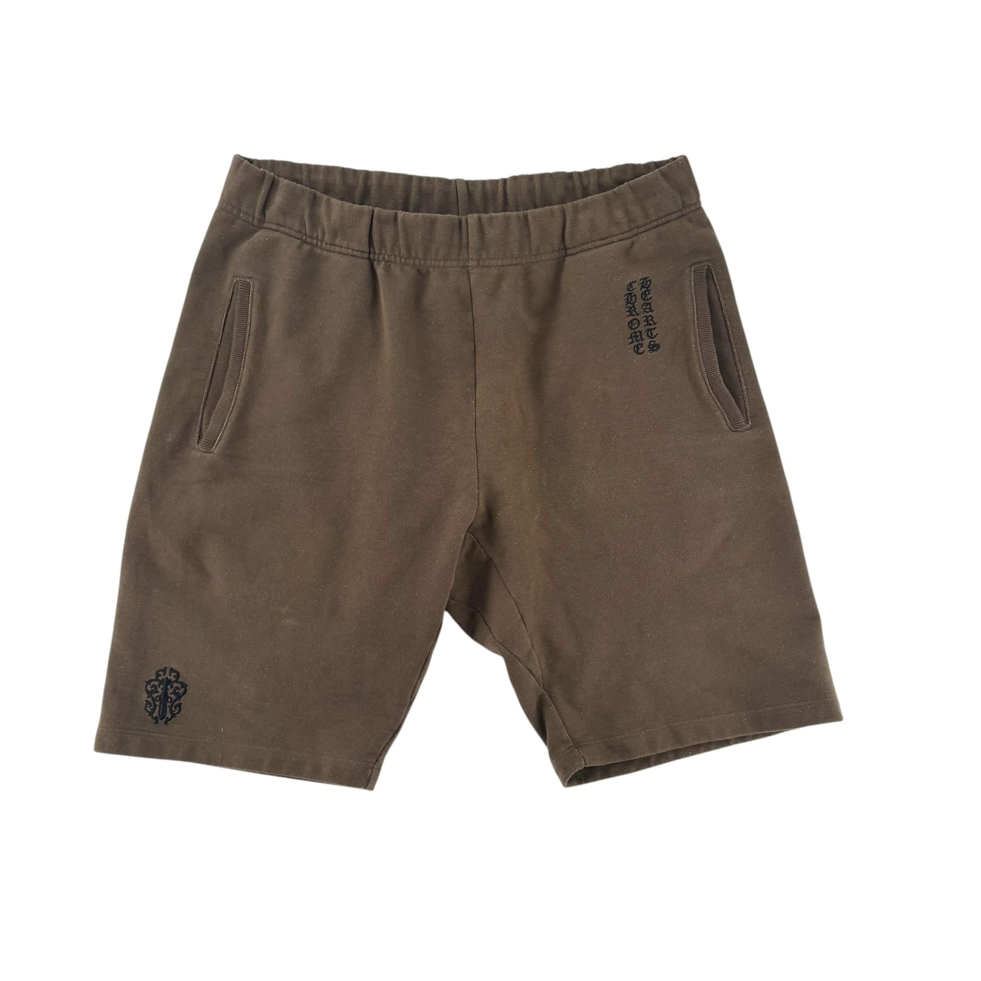 Chrome Hearts Vertical Logo Dagger Shorts Green