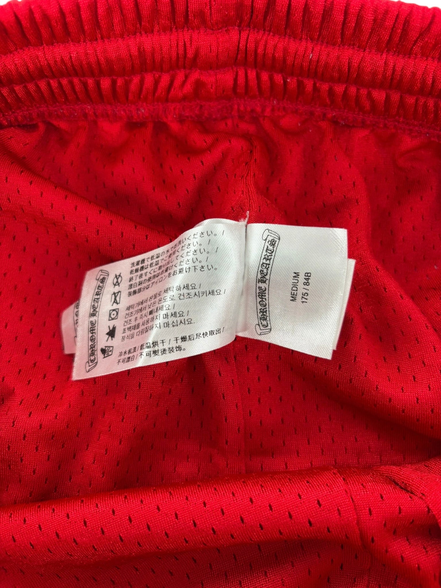 Chrome Hearts x Matty Boy "Team" Mesh Warm Up Jersey Shorts Red