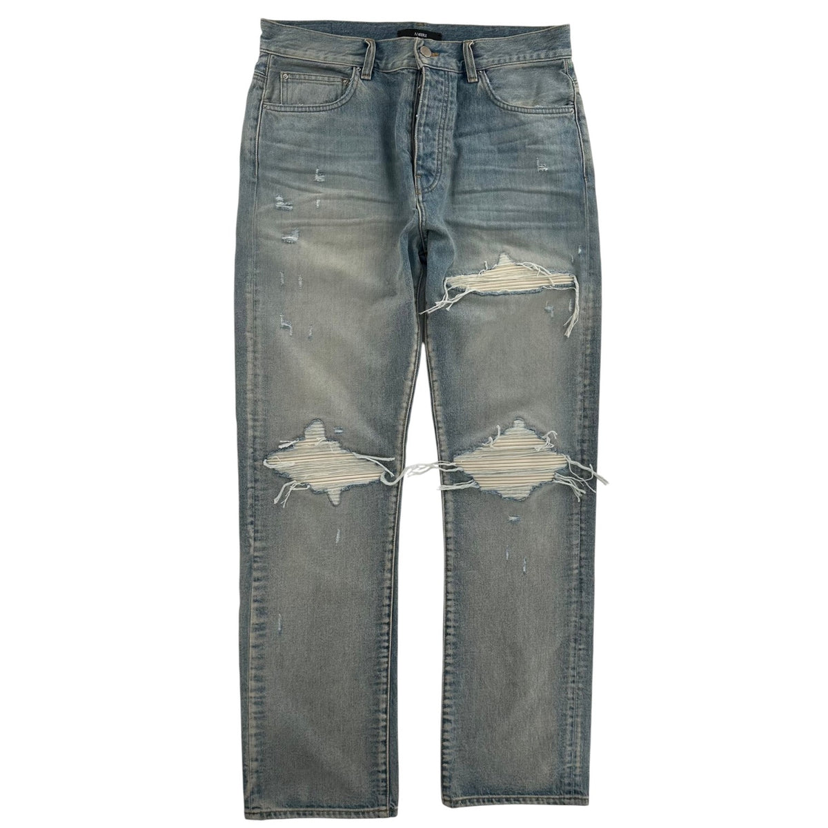 AMIRI Suede Straight Mx1 Jeans Antique Indigo