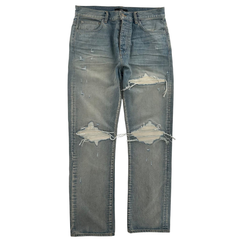 AMIRI Suede Straight Mx1 Jeans Antique Indigo