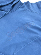 Saint Laurent Logo Hoodie Blue