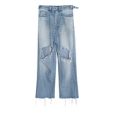 Balenciaga Destroyed Skater Jeans Blue