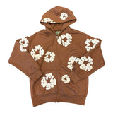 Denim Tears Cotton Wreath Zip Hoodie Brown