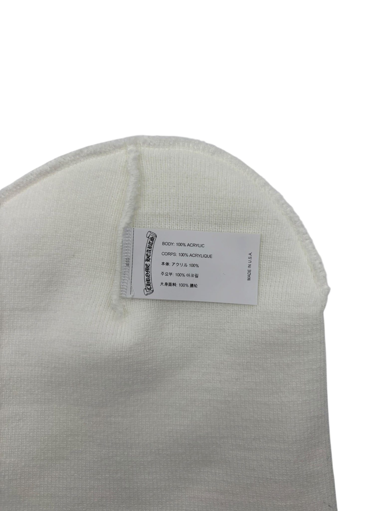 Chrome Hearts CH Beanie White