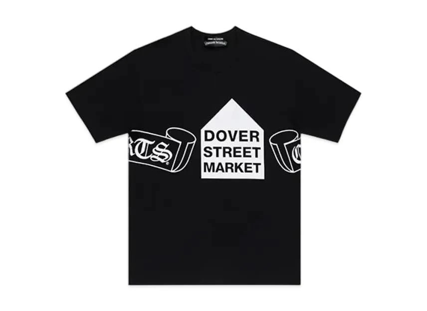 Chrome Hearts CDG Dover Street Market Scroll Logo Shirt Black