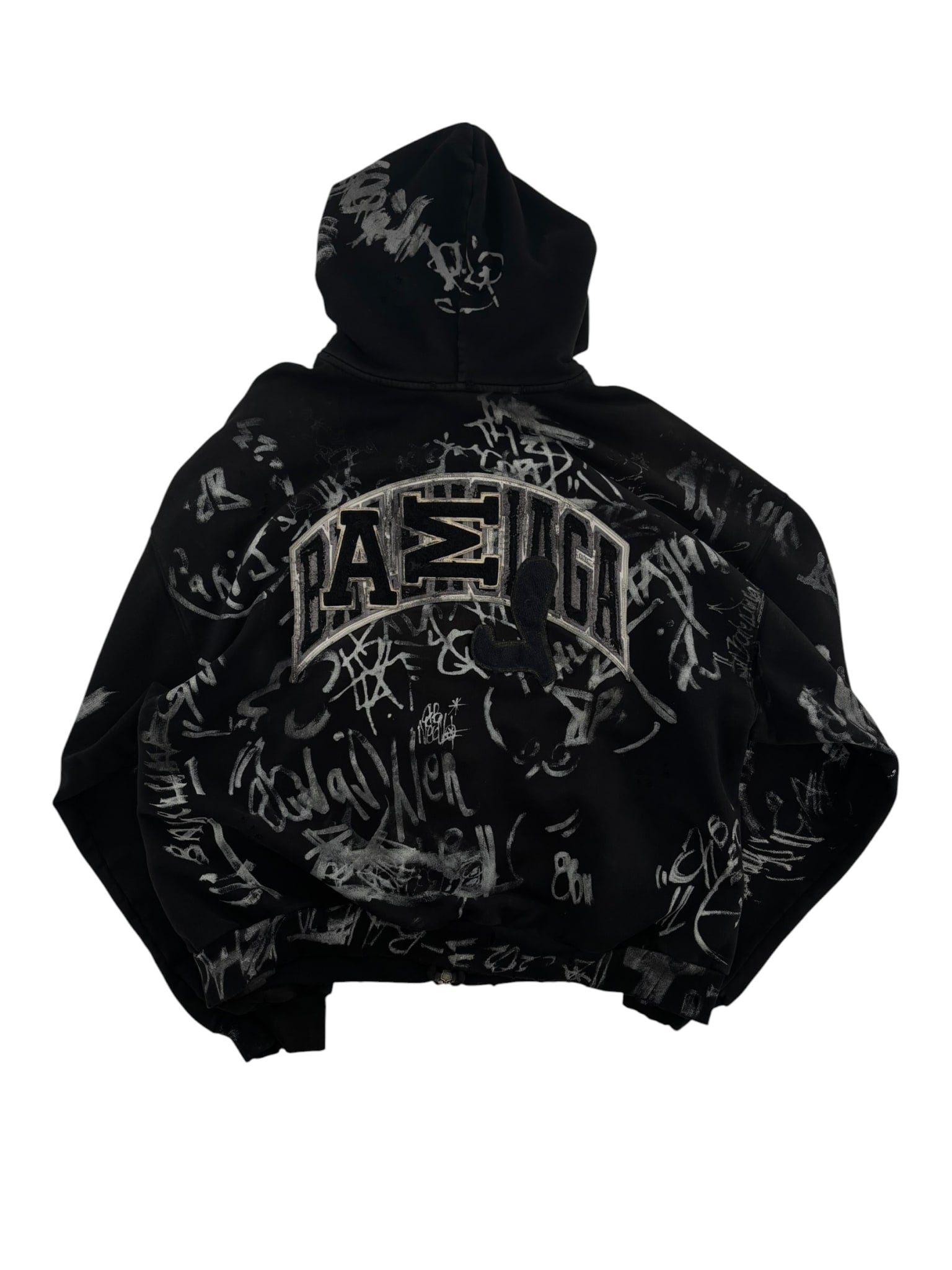 Balenciaga Skater Zip-Up Hoodie Black