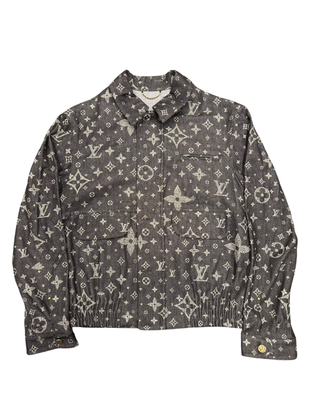 Louis Vuitton Monogram Jacquard Denim Jacket Black