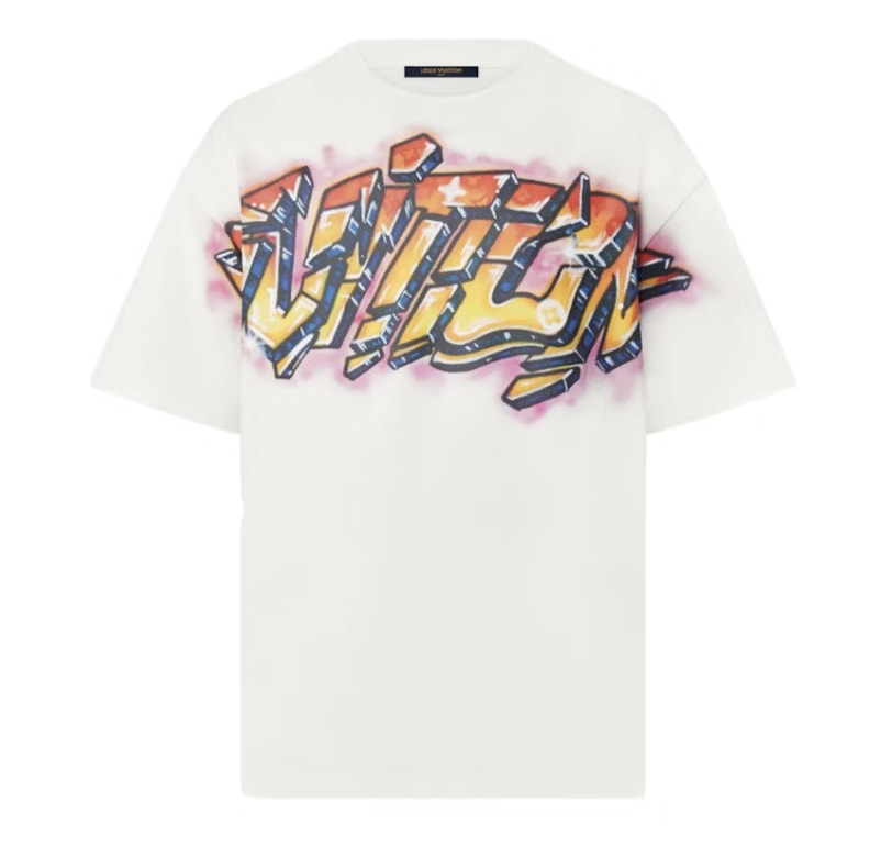 Louis Vuitton Vuitton Graffiti T-shirt Milky White