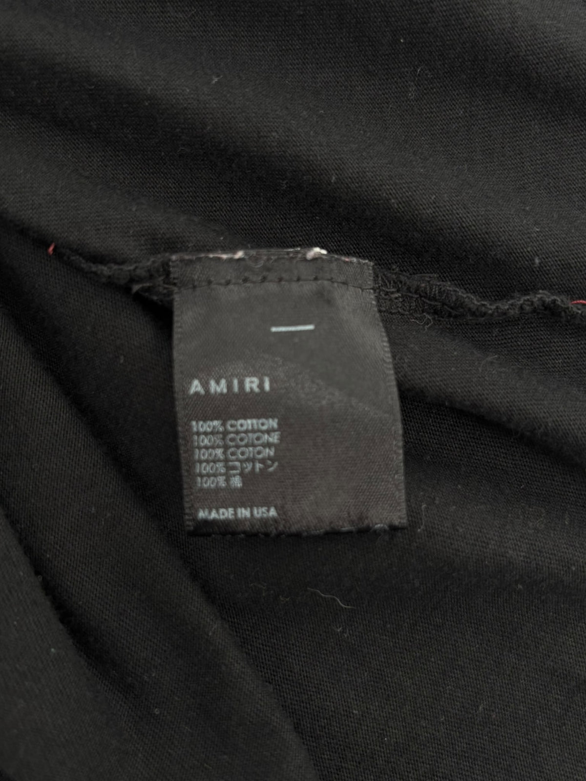 Amiri Staggered Logo Tee Black