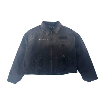 Project G/R x Mastermind Japan Distressed Canvas Work Jacket Black