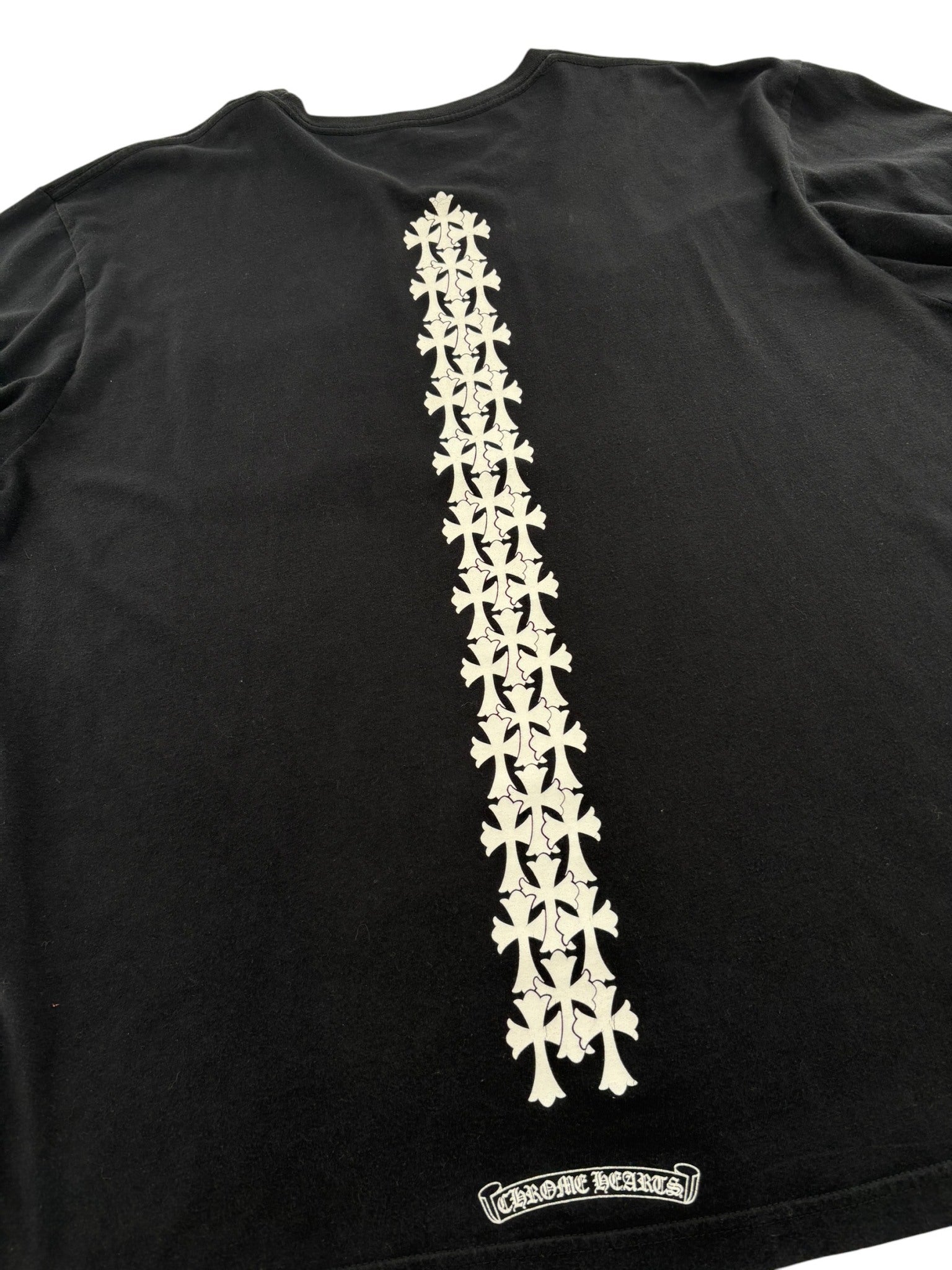 Chrome Hearts Spine Cemetery Cross Long-Sleeve Tee