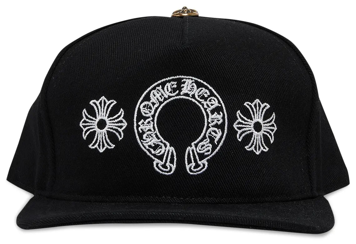 Chrome Hearts Horseshoe Denim Snapback Black