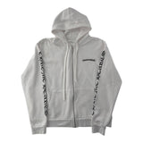 Chrome Hearts Scroll Logo Zip Up White