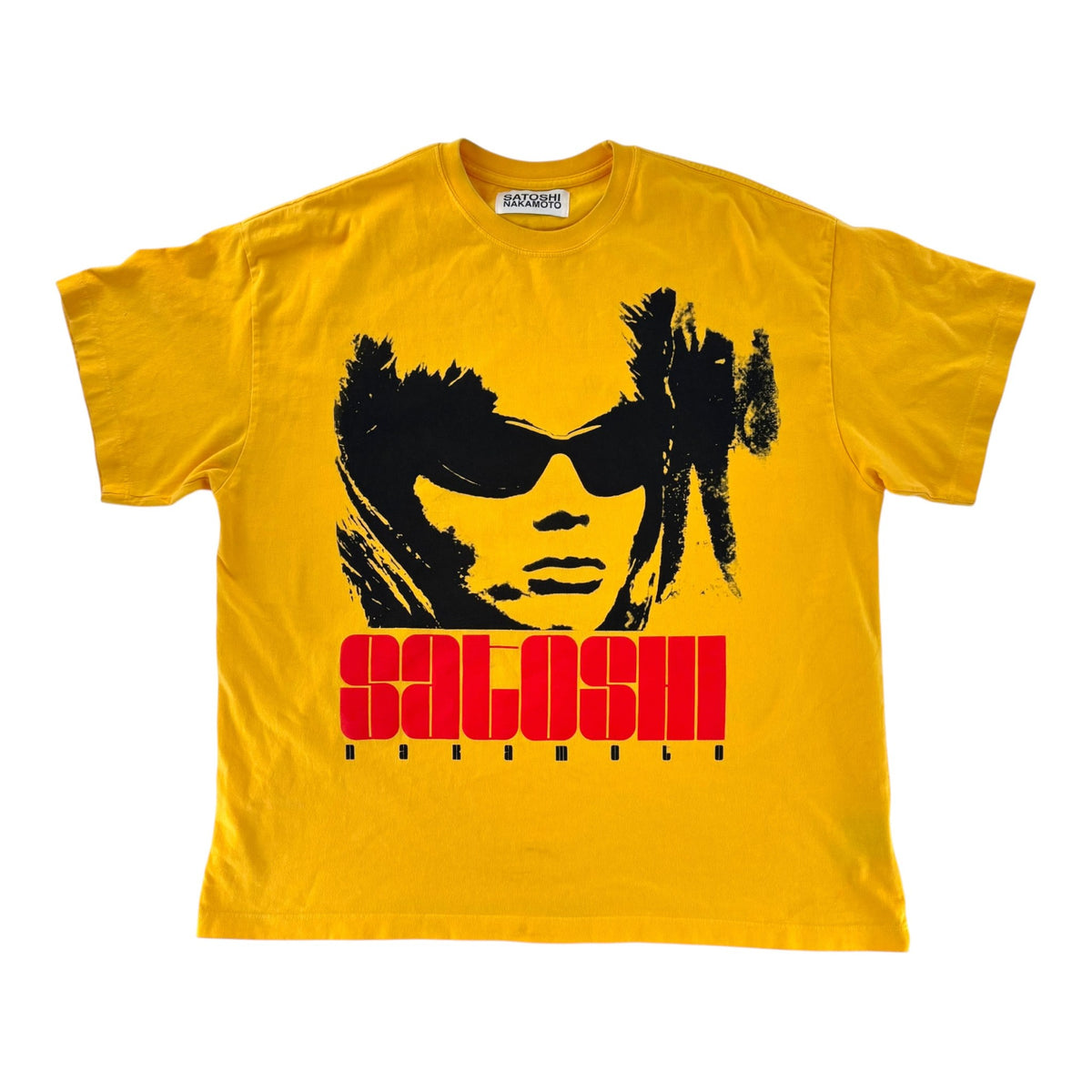 Satoshi Nakamoto Sunglass Girl Tee Yellow