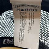 Chrome Hearts CH Hollywood Trucker Hat Black White