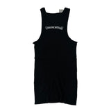 Chrome Hearts Scroll Logo Ribbed Tank Top Black