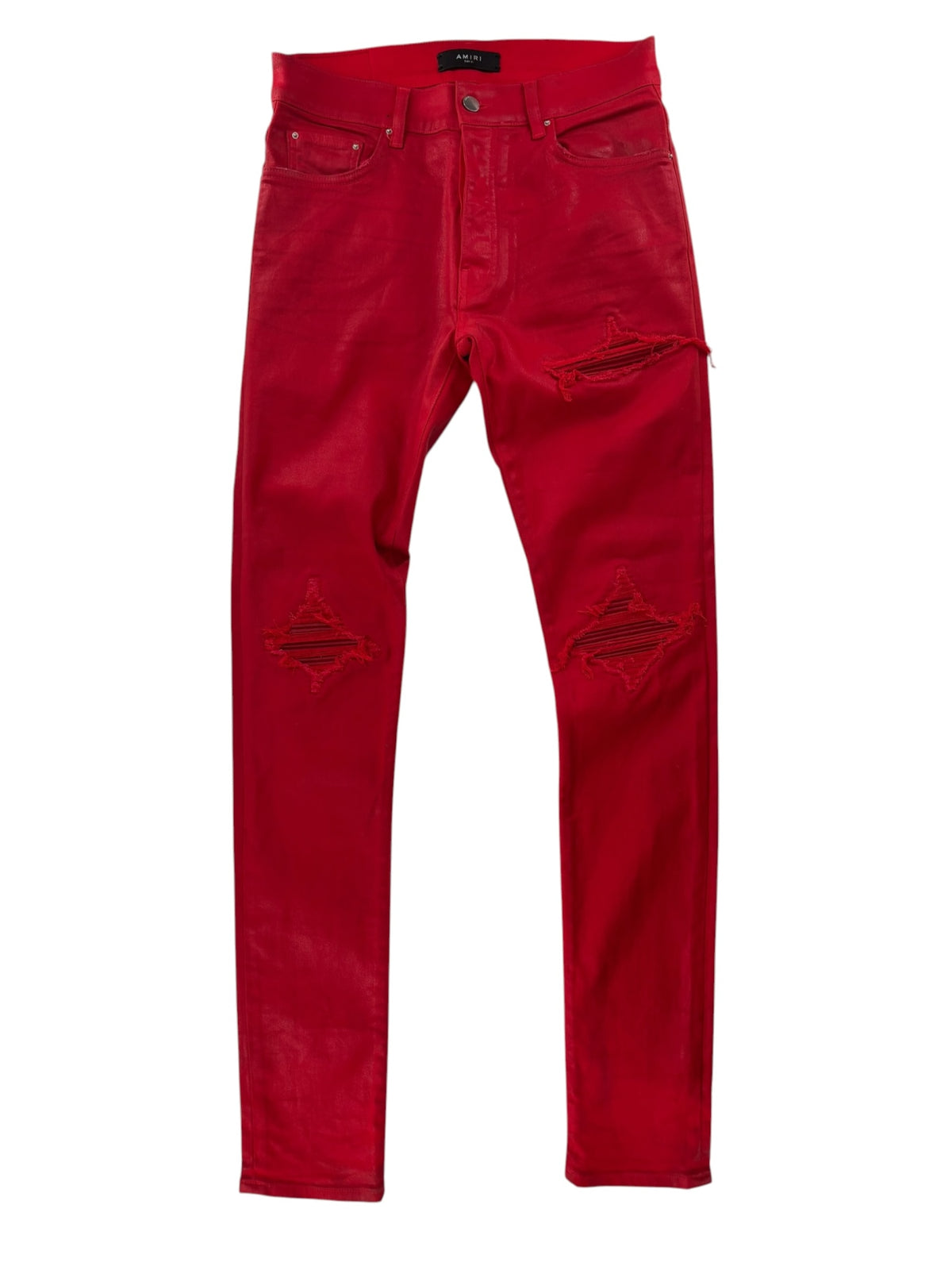 Amiri MX1 Ribbed All Red Jeans