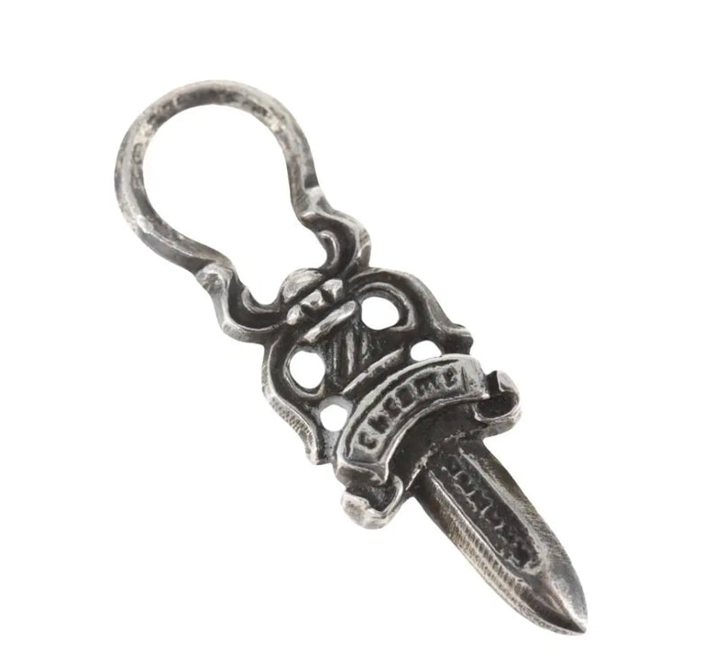Chrome Hearts Silver Dagger Zipper Pendant
