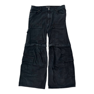 Balenciaga Flared Cargo Pants Black