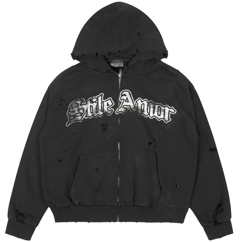 Metallo Zip Up Black