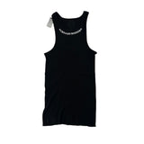 Chrome Hearts Scroll Logo Ribbed Tank Top Black