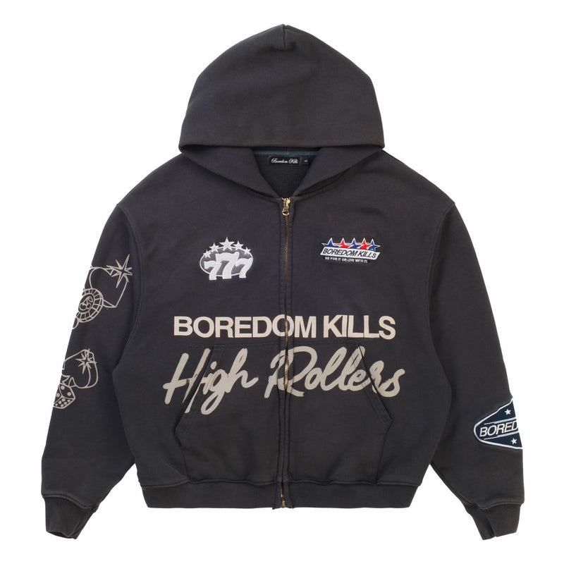 Boredom Kills Highroller Hoodie Grey