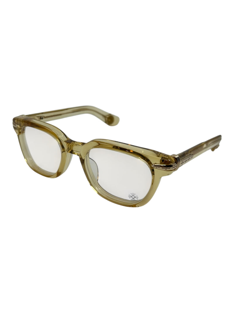 Chrome Hearts Drippin Glasses Clear Gold