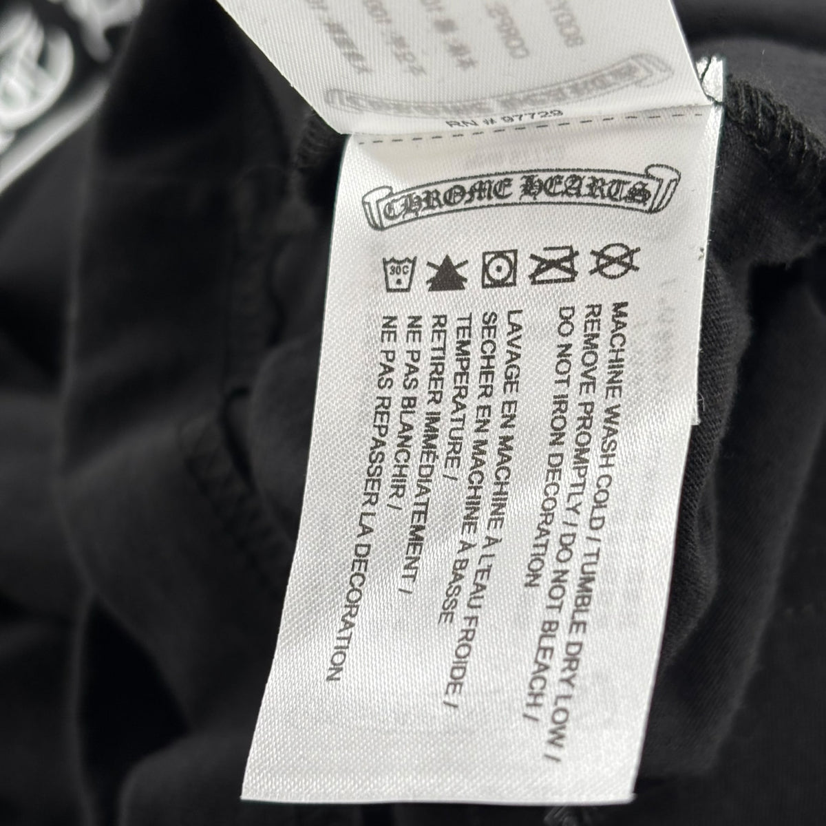 Chrome Hearts Scroll Logo Tee Black