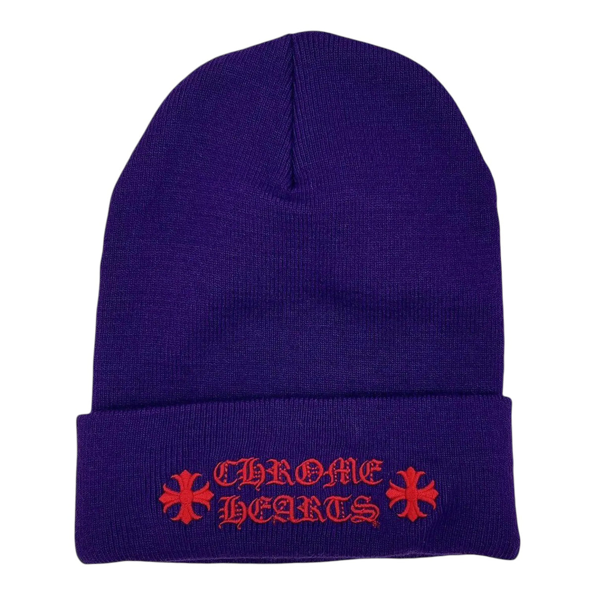 Chrome Hearts Script Beanie Purple
