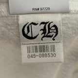 Chrome Hearts Leopard & White Leather Patch Sweatpants White