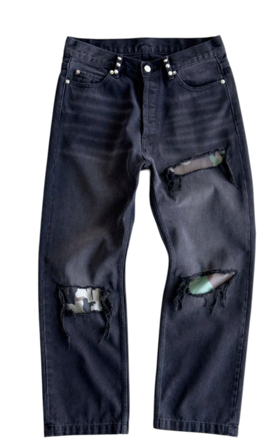 Bravest Studios Gutted Camo Denim Black
