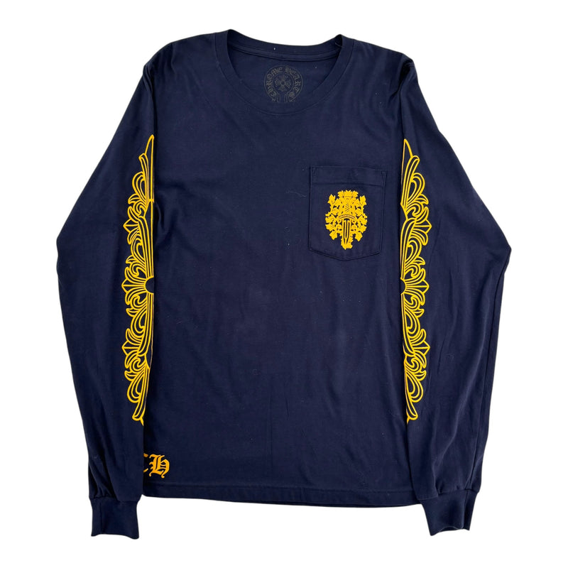 Chrome Hearts Dagger Longsleeve Blue & yellow