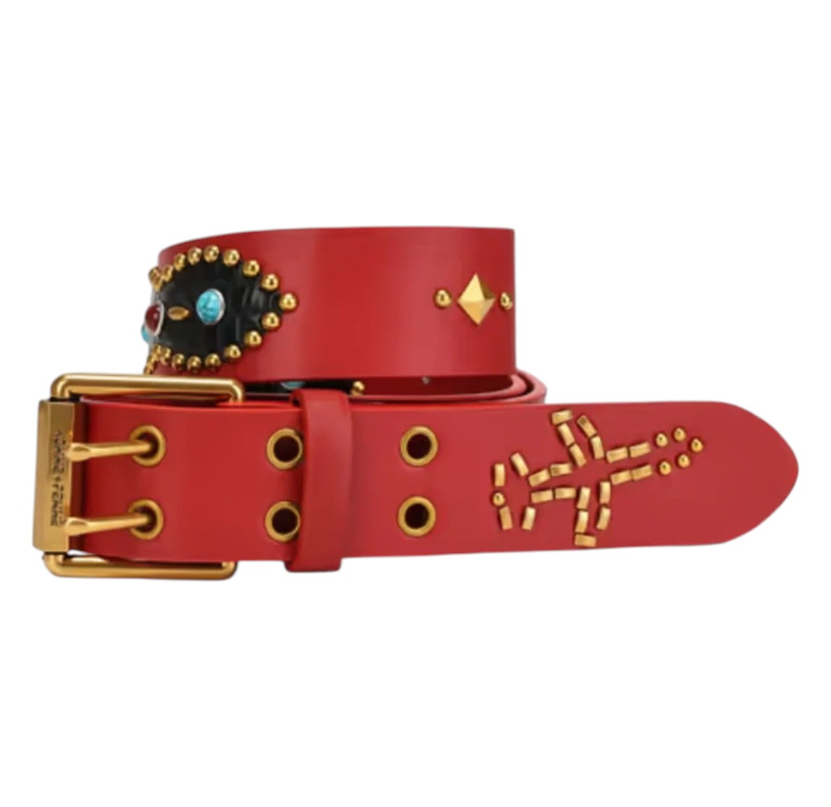 Homme + Femme Passport Belt Red and Black