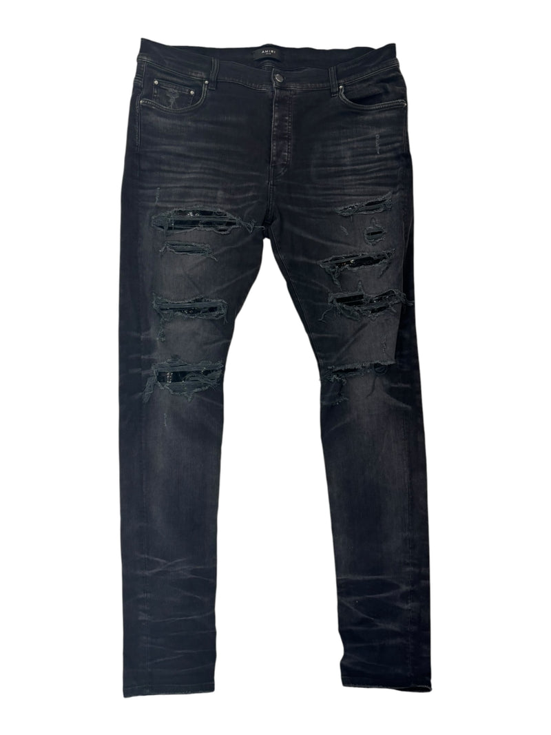 Amiri MX1 Black Sequin Patch