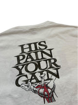 JESUS Lord's Gym His Pain Your Gain Tee Red/White