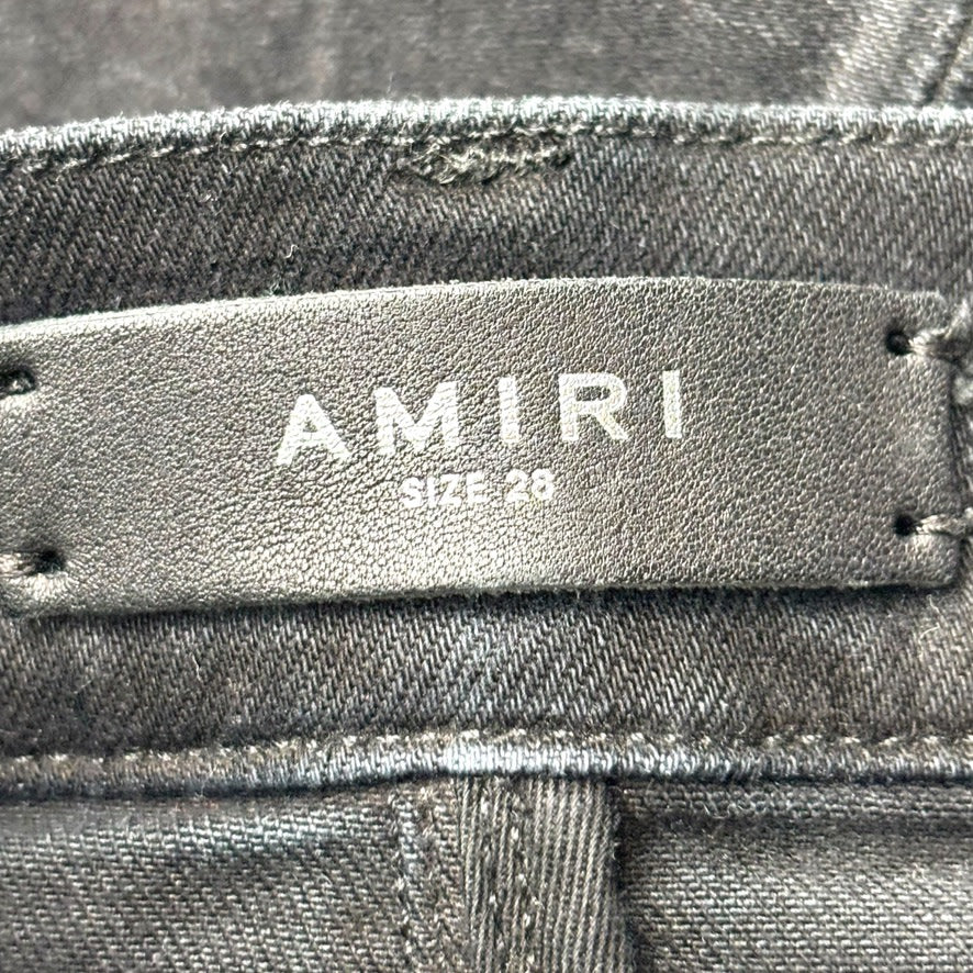 Amiri Logo Patch Denim Black