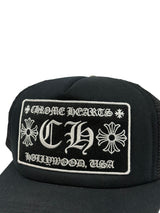 Chrome Hearts CH Hollywood Trucker Hat Black/Black